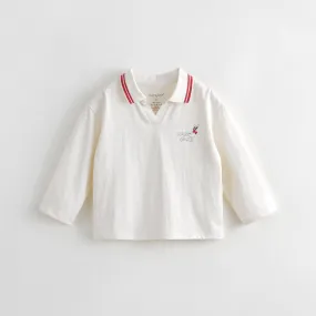 MARC & JANIE Girls Rabbit Print Polo T-shirt 231361