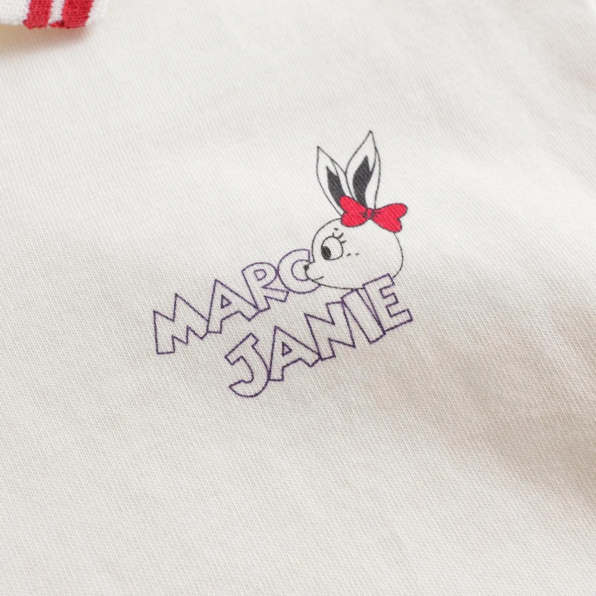 MARC & JANIE Girls Rabbit Print Polo T-shirt 231361