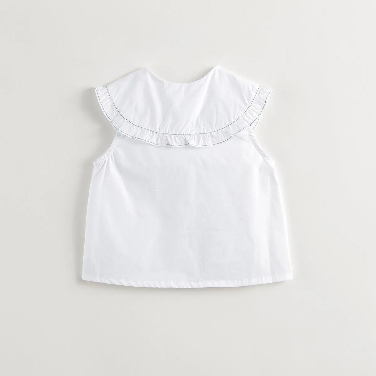 MARC & JANIE Girls Vintage Embroidery Peter Pan Collar Shirt 240599