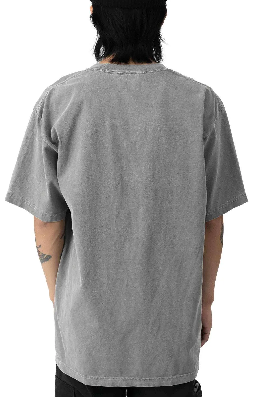 Max Oversized Vintage-Dyed Heavyweight Tee - Cement