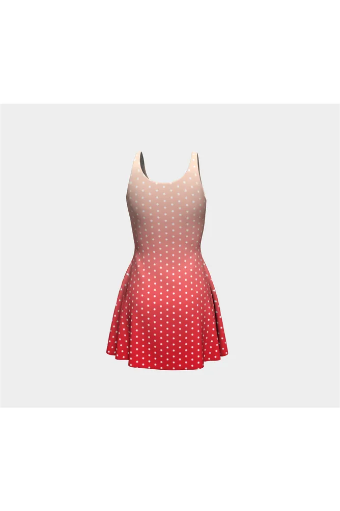 Melon Candy Polka Dot Flare Dress