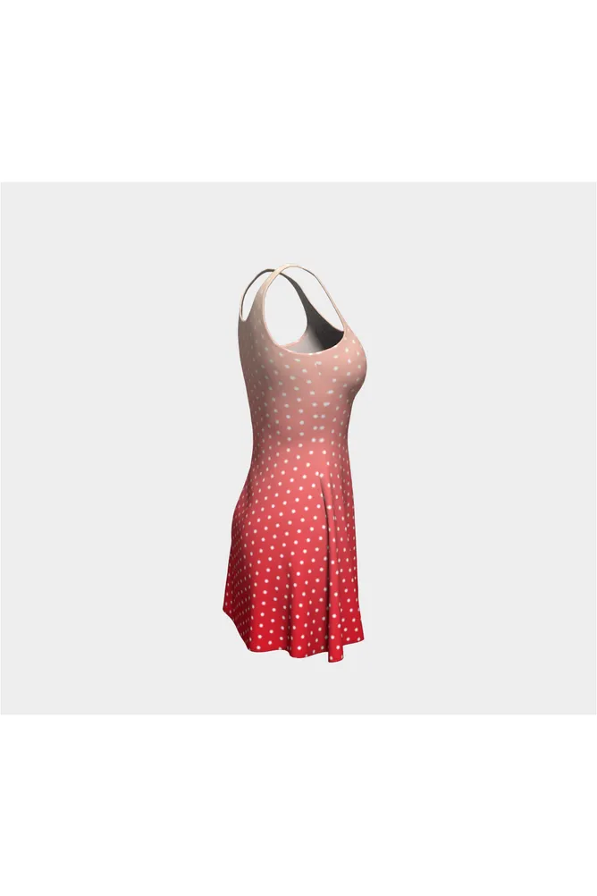 Melon Candy Polka Dot Flare Dress