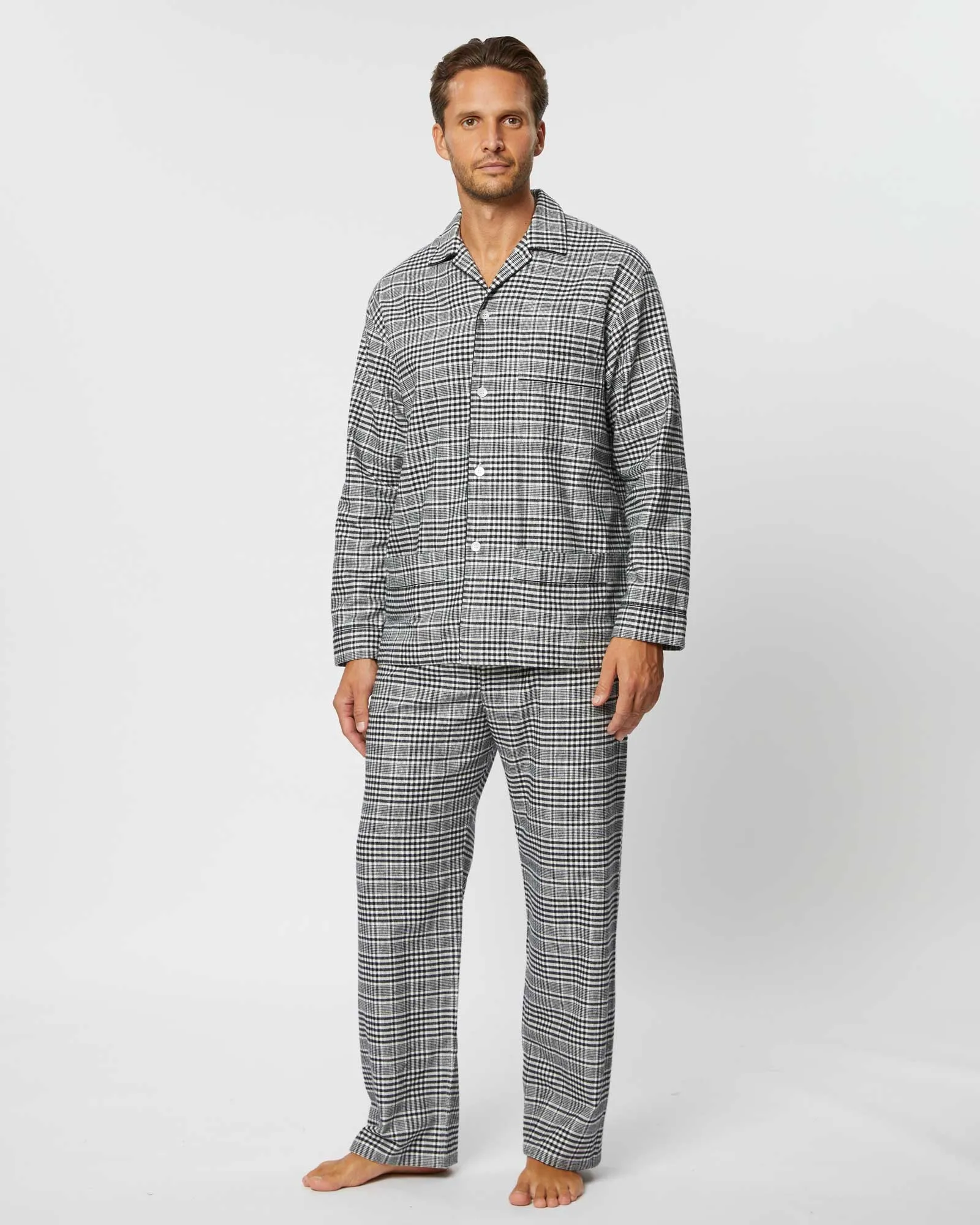 Men's Brushed Cotton Pyjamas - Falstone Check