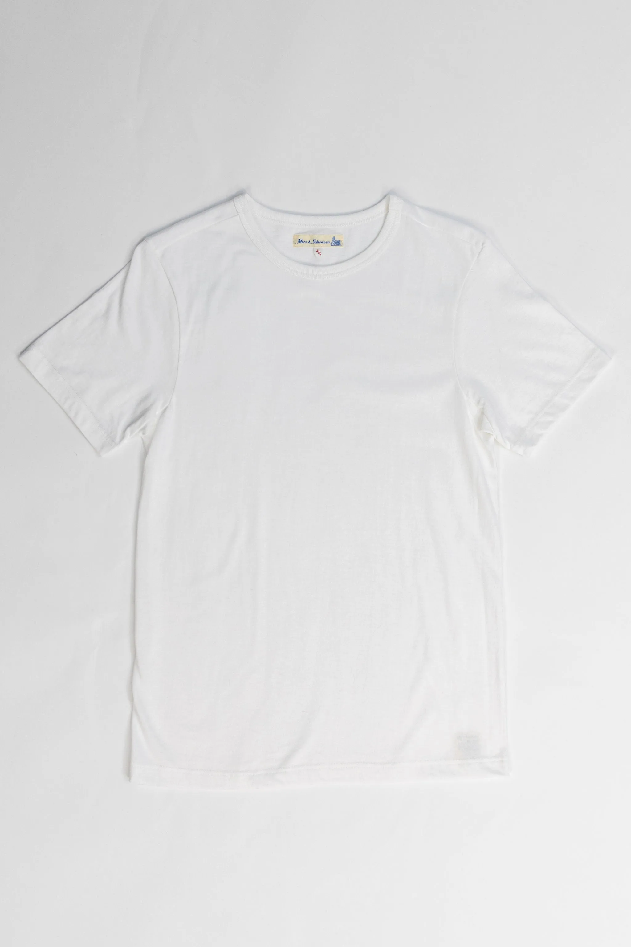 Merz b. Schwanen 1950's Crew Neck T-Shirt - White