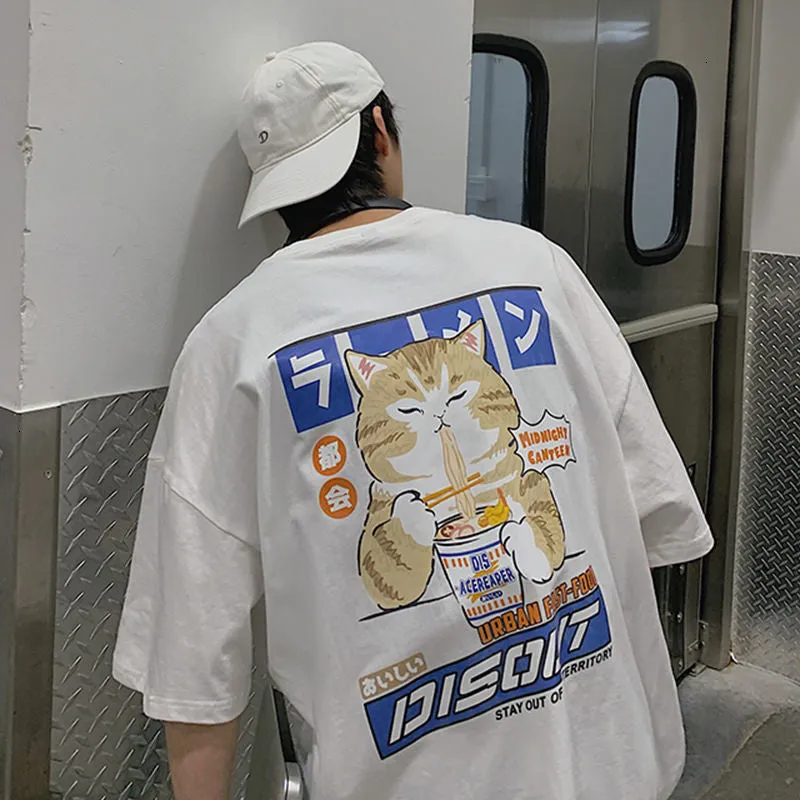 Midnight Canteen Cat Graphic T-Shirt
