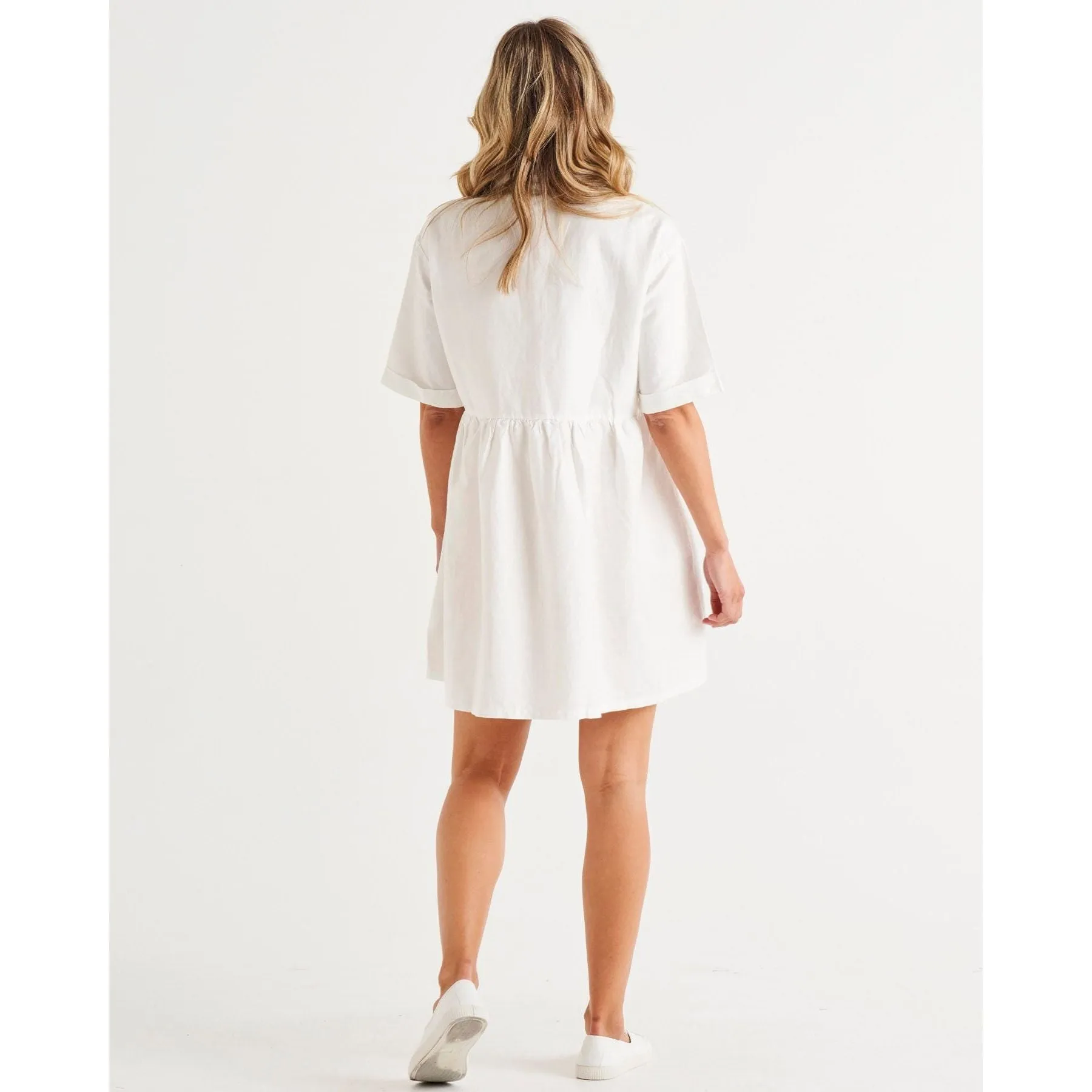 Miley Lyocell Shirt Dress - White