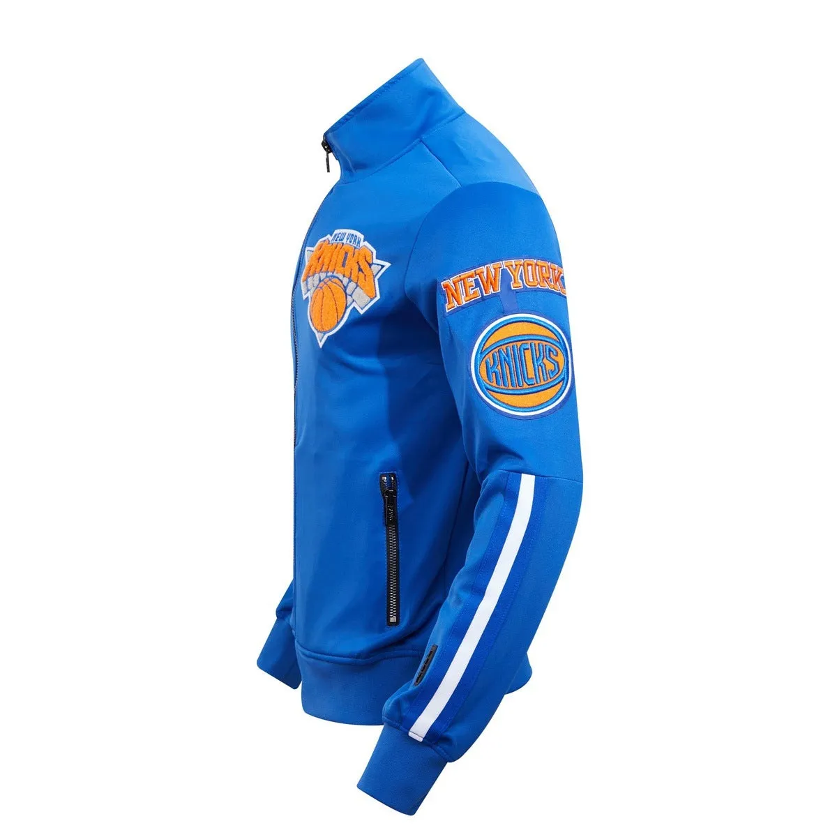 NBA NEW YORK KNICKS CLASSIC MEN'S TRACK JACKET (ROYAL BLUE)