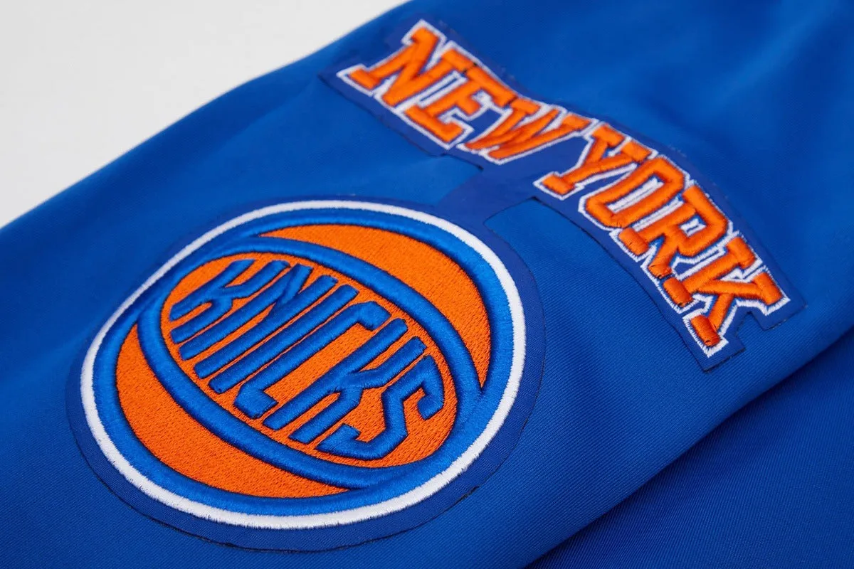 NBA NEW YORK KNICKS CLASSIC MEN'S TRACK JACKET (ROYAL BLUE)