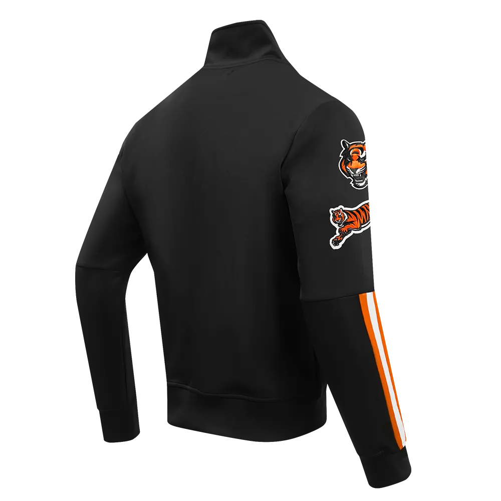 NFL CINCINATTI BENGALS CLASSIC MEN'S DK TRACK JACKET (BLACK)
