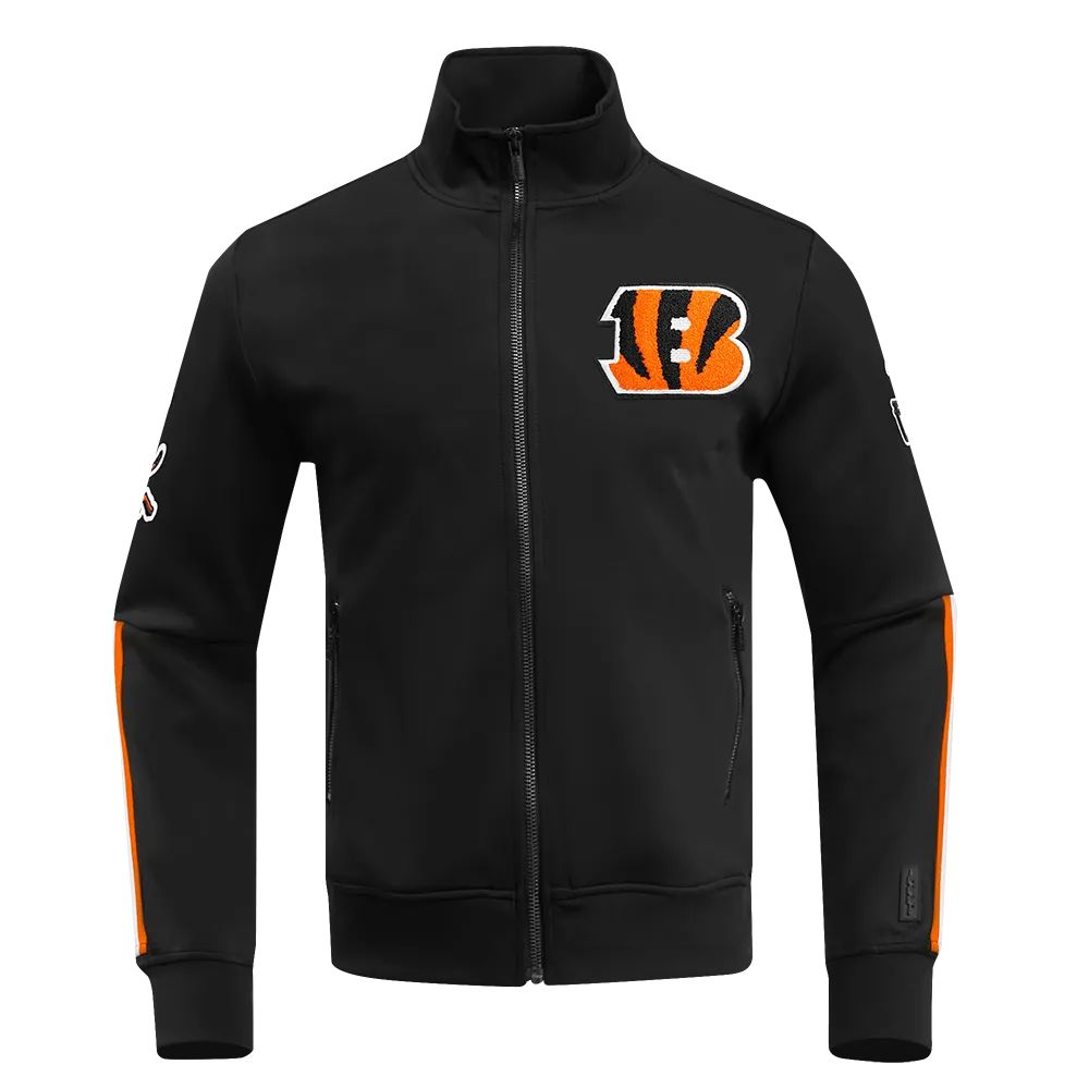 NFL CINCINATTI BENGALS CLASSIC MEN'S DK TRACK JACKET (BLACK)