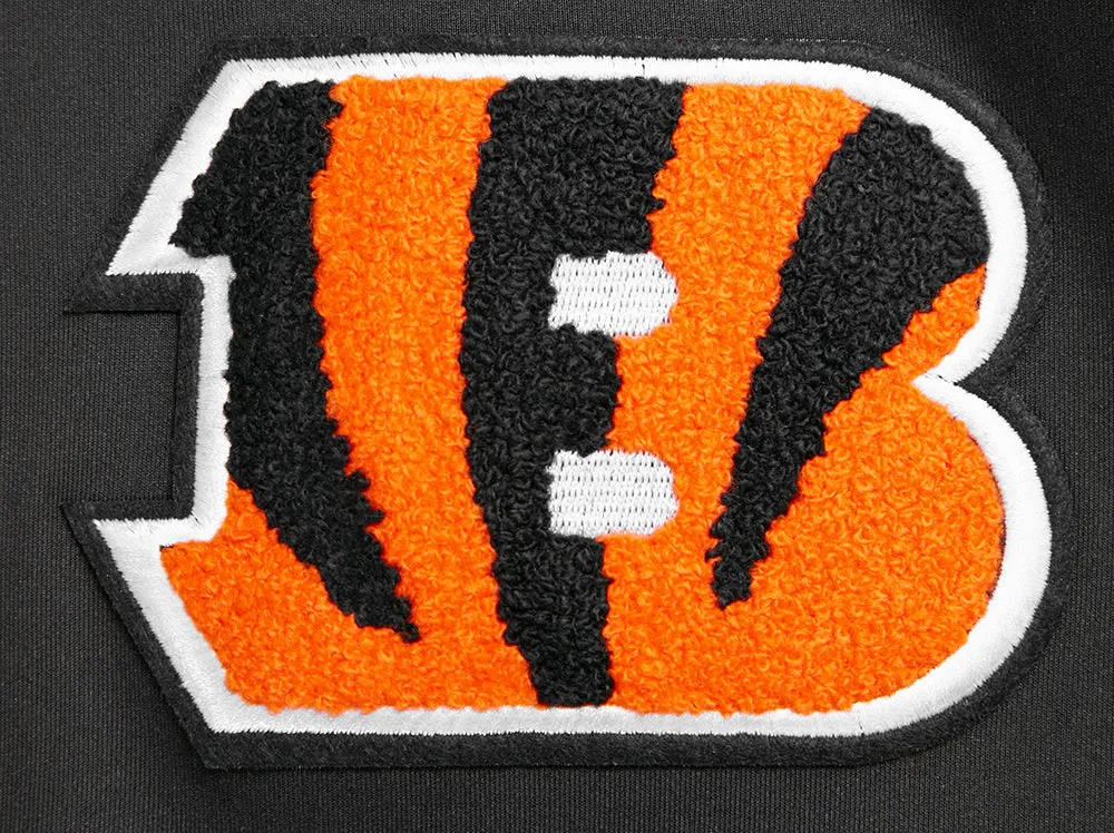 NFL CINCINATTI BENGALS CLASSIC MEN'S DK TRACK JACKET (BLACK)