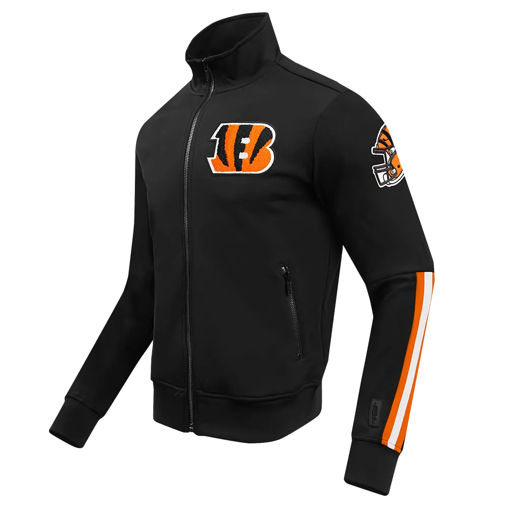 NFL CINCINATTI BENGALS CLASSIC MEN'S DK TRACK JACKET (BLACK)