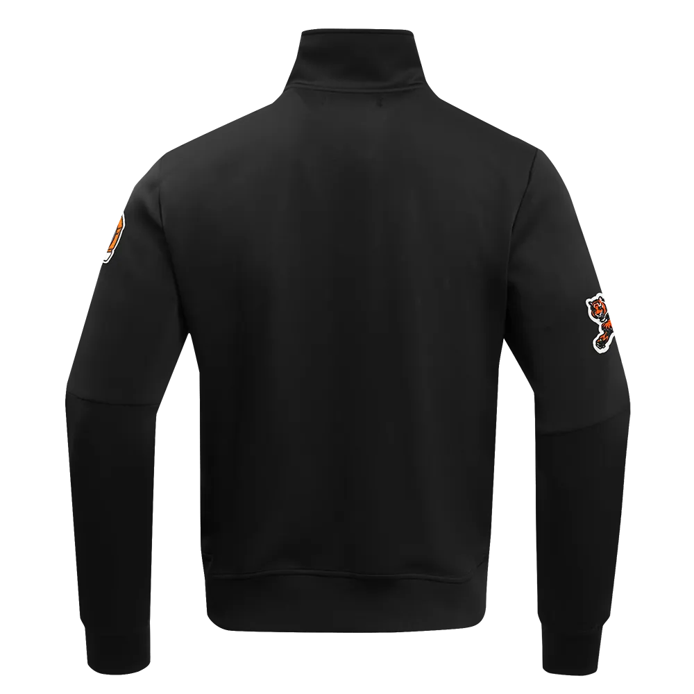 NFL CINCINATTI BENGALS CLASSIC MEN'S DK TRACK JACKET (BLACK)