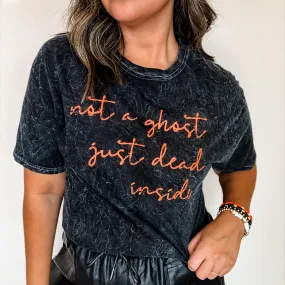 'Not A Ghost, Just Dead Inside' Short Sleeve Tee by Mugsby