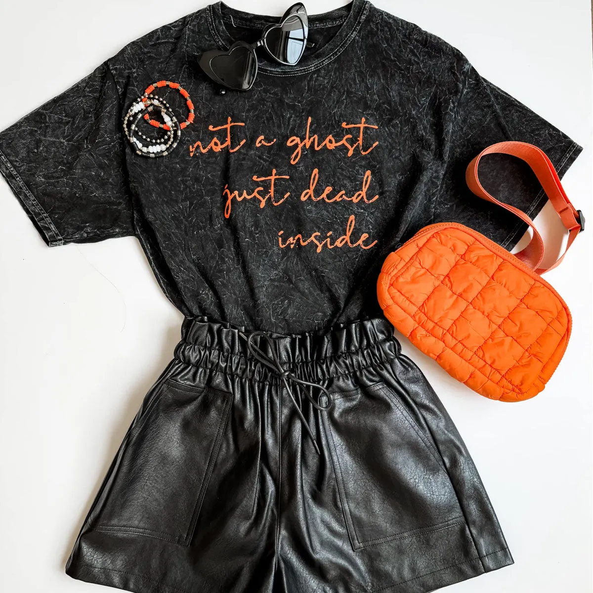 'Not A Ghost, Just Dead Inside' Short Sleeve Tee by Mugsby