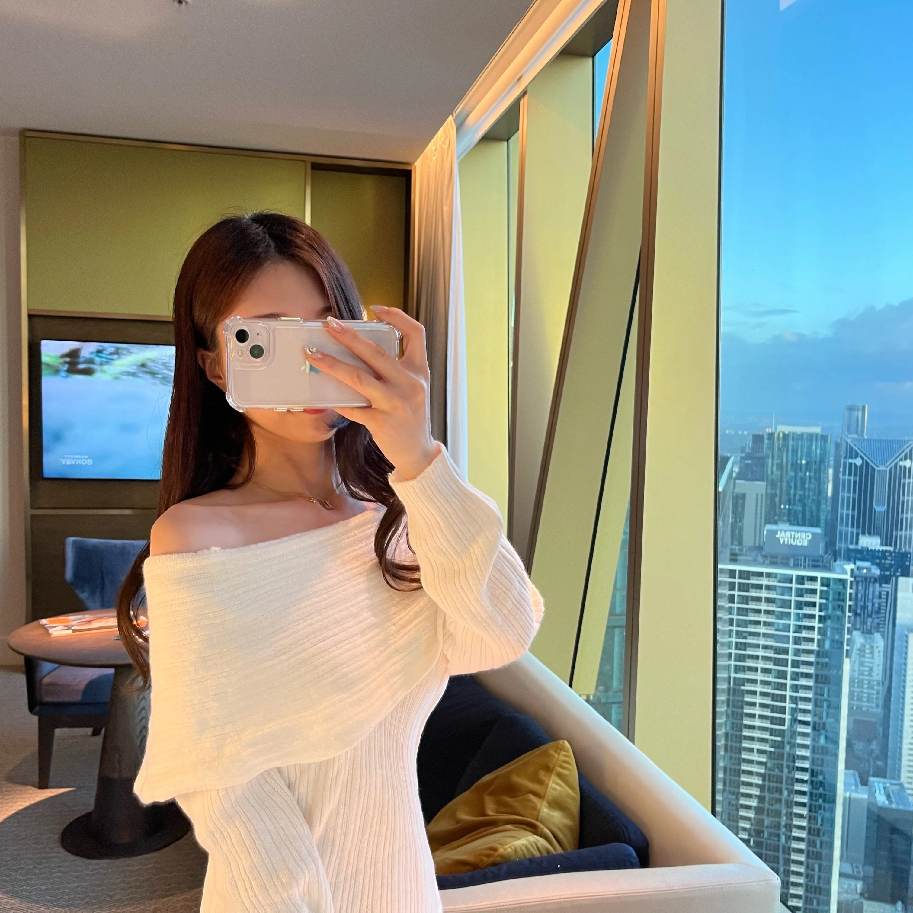 Off-Shoulder Knit Dress