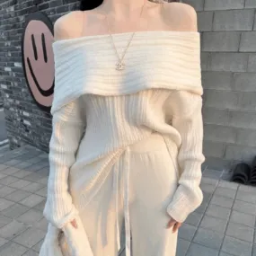 Off-Shoulder Knit Dress