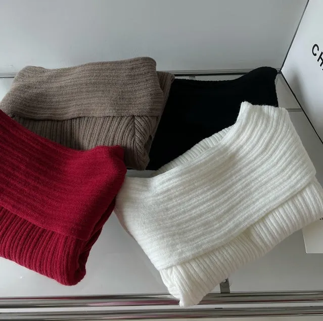Off-Shoulder Knit Dress
