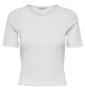 Onlemma S/s Short Top Noos Jrs - Wit