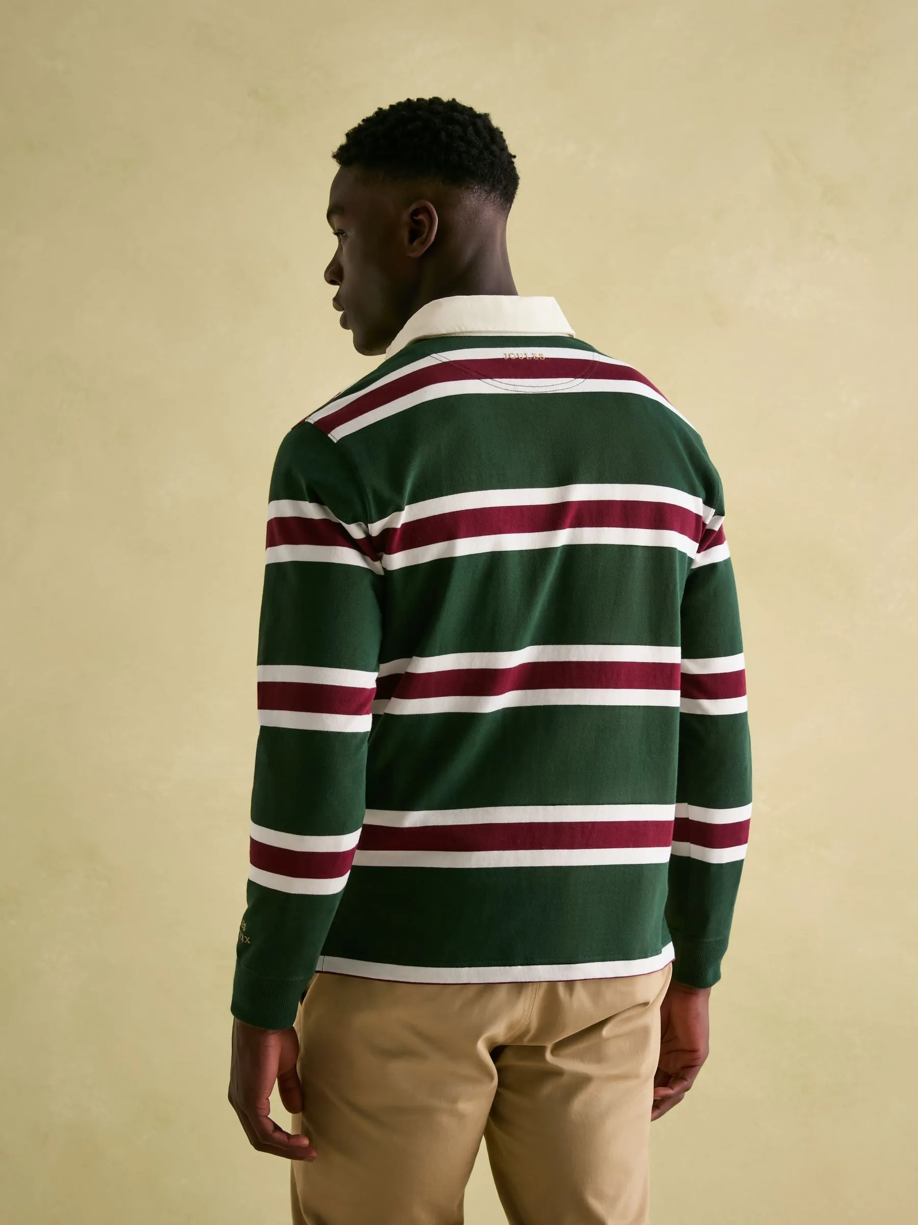 Onside Green & Red Striped Rugby Shirt
