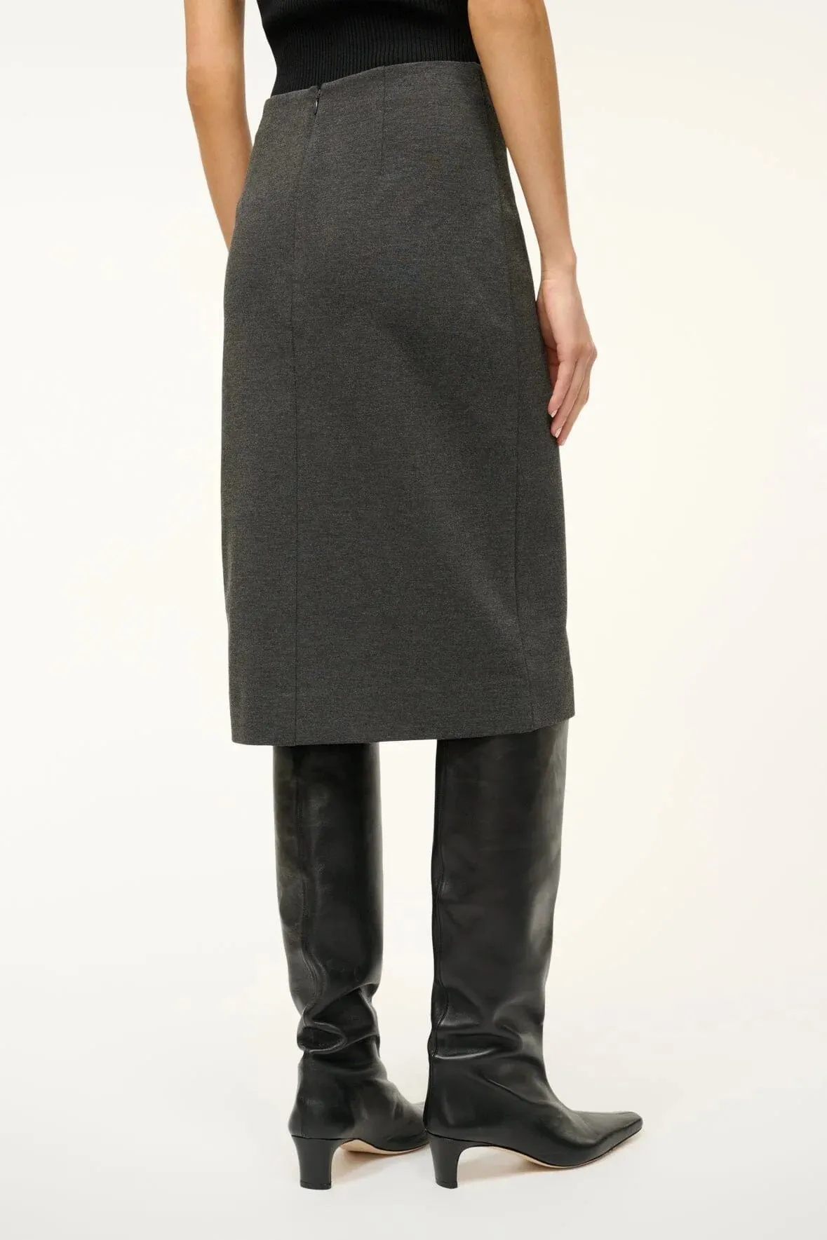 Pascale Pencil Skirt in Heather Grey