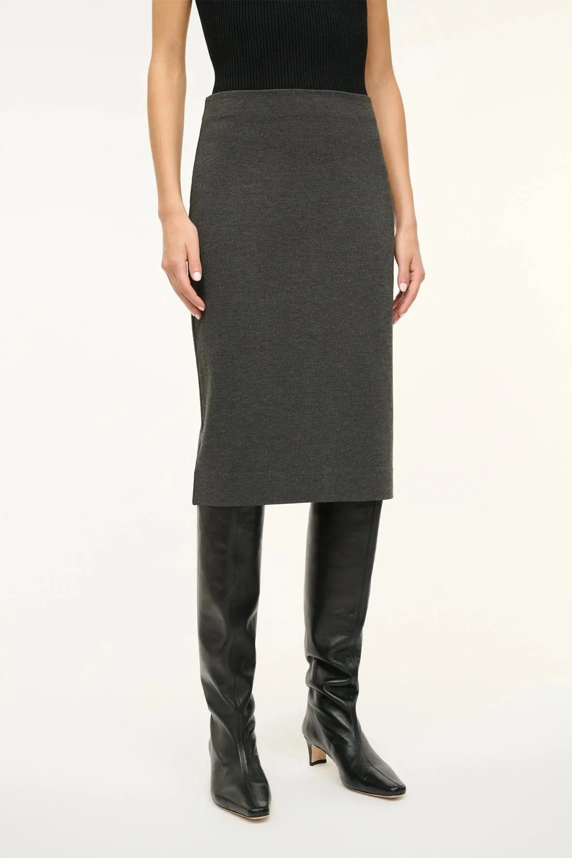 Pascale Pencil Skirt in Heather Grey