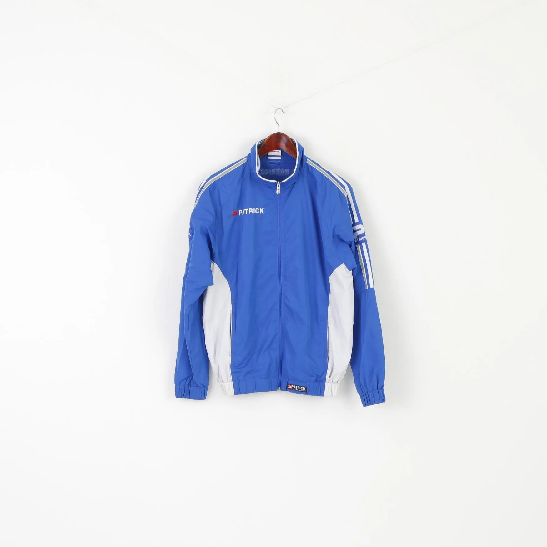 Patrick Men M Jacket Blue Vintage Sportswear Zip Up Lightweight Track Top