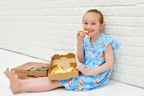 Pizza Flutter Milk Silk Dress