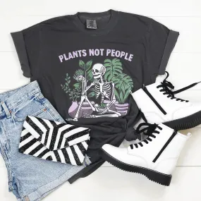'Plants Not People' Skeleton Short Sleeve Tee by Mugsby