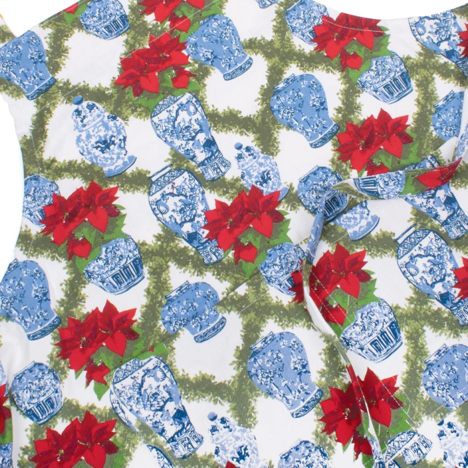 Poinsettias Jar Apron