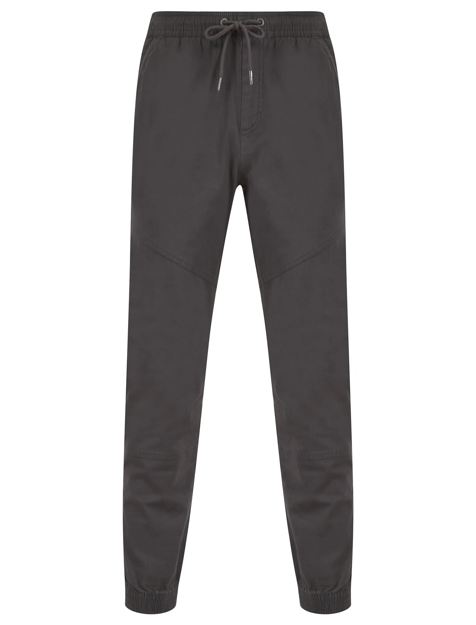 Portmany 2 Stretch Cotton Twill Cuffed Cargo Jogger Pants in Asphalt Grey - Tokyo Laundry