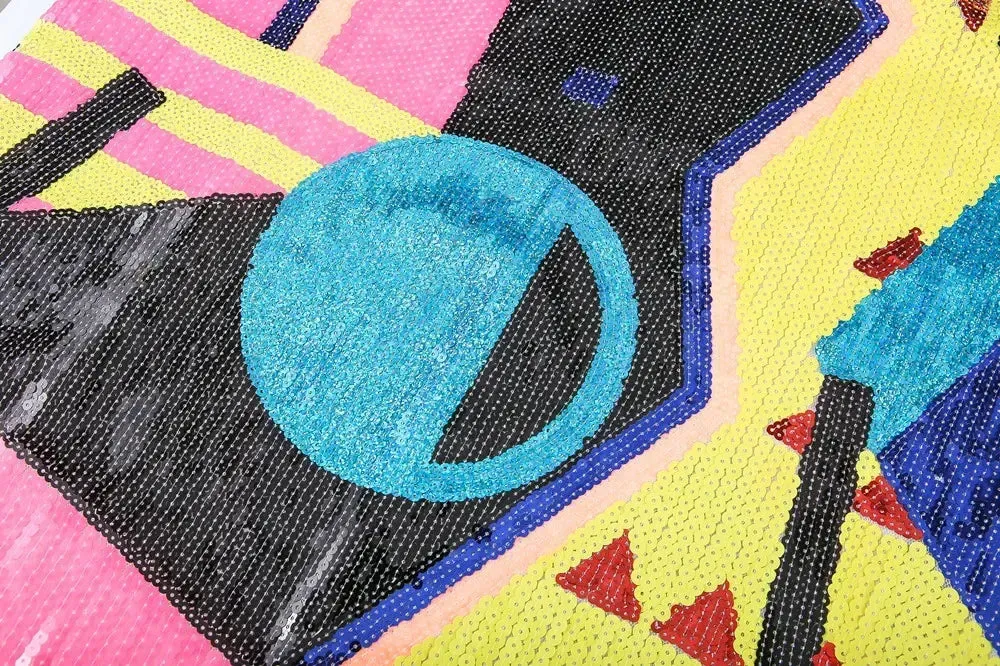 Pre Order:  Sequin Multicolor Streetwear T-Shirt
