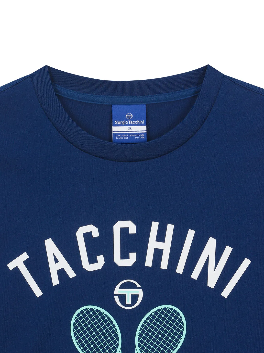 Preppy Artwork T-Shirt- Navy