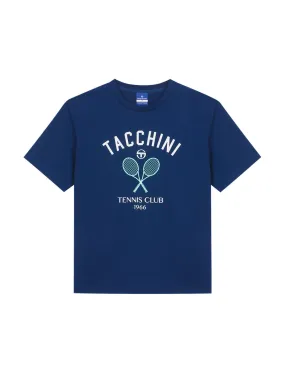 Preppy Artwork T-Shirt- Navy