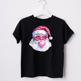 Preppy Santa Bubblegum Christmas Shirt for Girls
