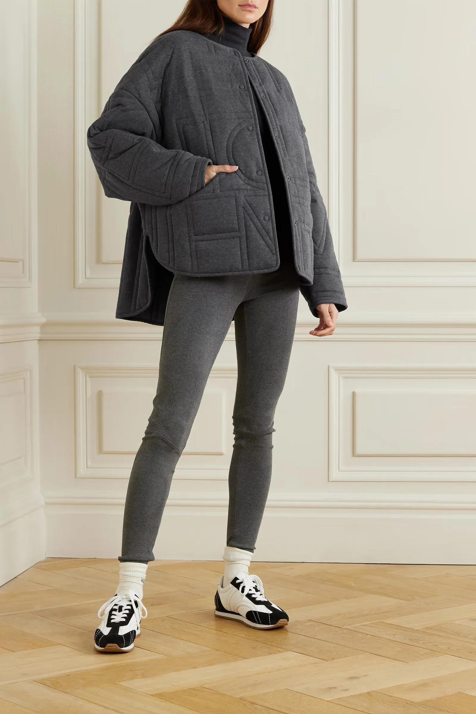 Quilted Padded Bamboo Lyocell And Cotton-blend Jersey Jacket