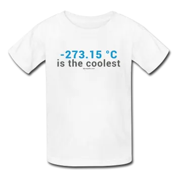 "-273.15 ºC is the Coolest" - (Gray) Kids' T-Shirt