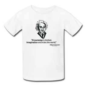 "Albert Einstein: Knowledge Quote" - Kids' T-Shirt
