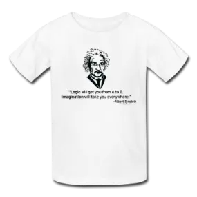 "Albert Einstein: Logic Quote" - Kids' T-Shirt