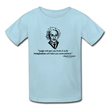 "Albert Einstein: Logic Quote" - Kids' T-Shirt