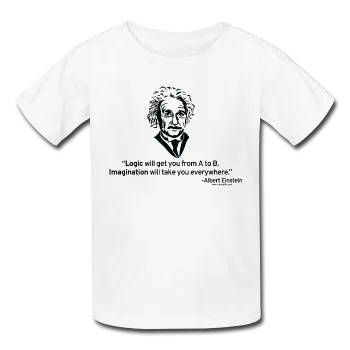 "Albert Einstein: Logic Quote" - Kids' T-Shirt