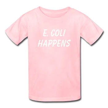 "E. Coli Happens" (white) - Kids' T-Shirt