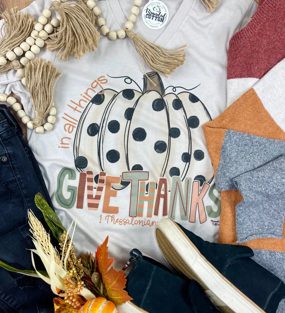 "GIVE THANKS" PUMPKIN TEE
