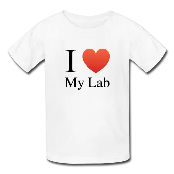 "I ♥ My Lab" (black) - Kids' T-Shirt