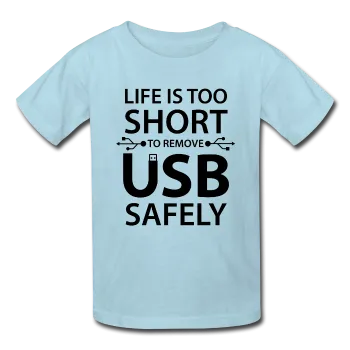 "Life is too Short" (black) - Kids' T-Shirt