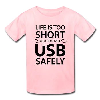 "Life is too Short" (black) - Kids' T-Shirt