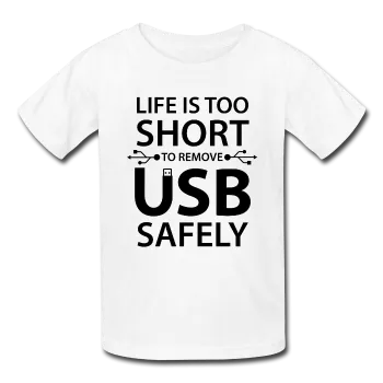 "Life is too Short" (black) - Kids' T-Shirt