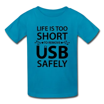 "Life is too Short" (black) - Kids' T-Shirt
