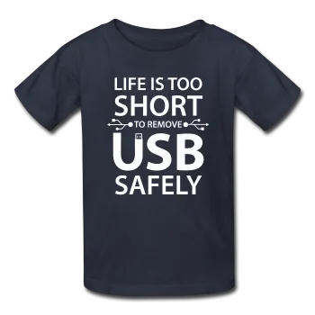 "Life is too Short" (white) - Kids' T-Shirt