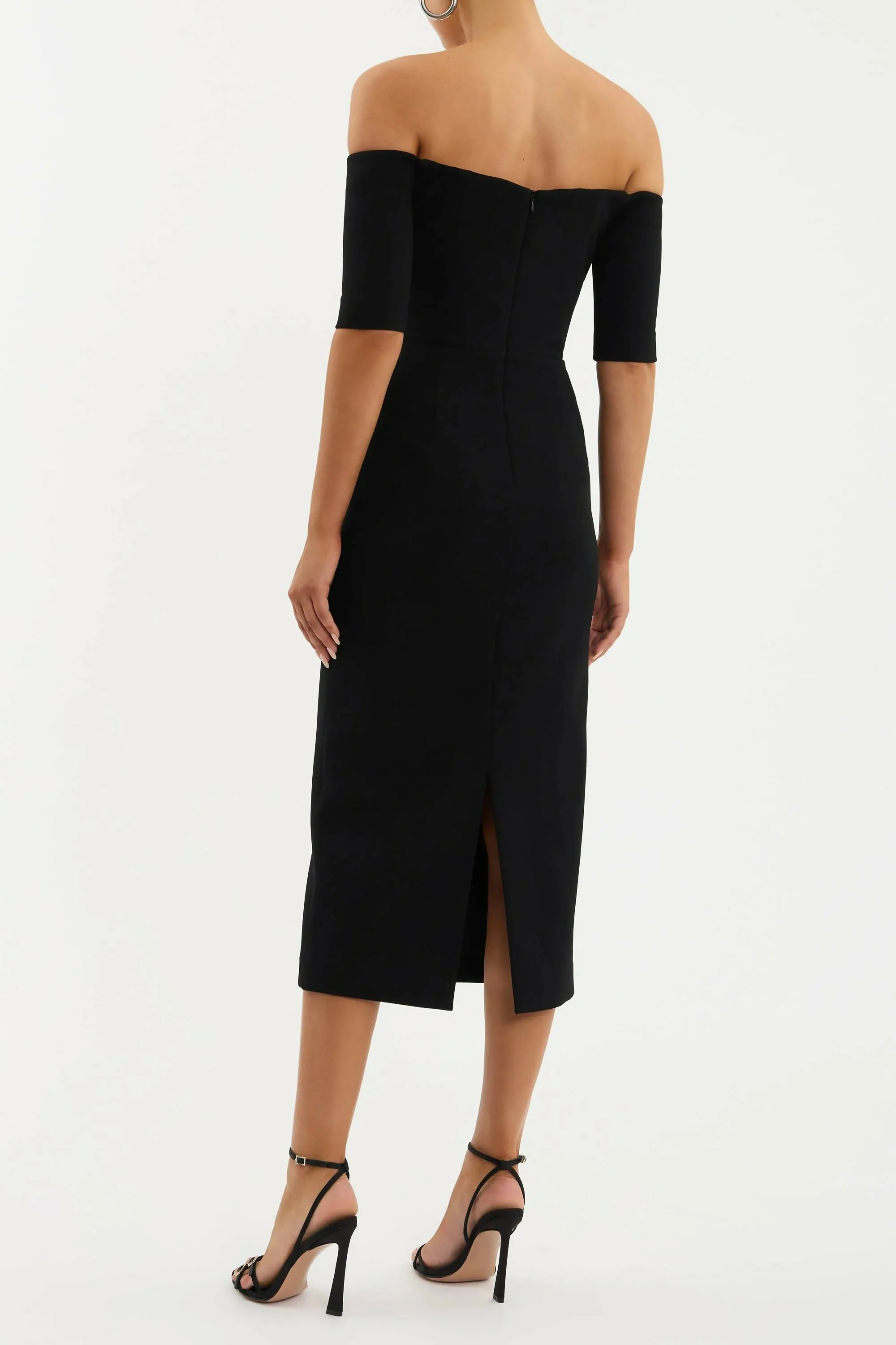 Rebecca Vallance Rhosen Off The Shoulder Midi Dress